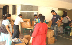 Packing of Books for respective Schools